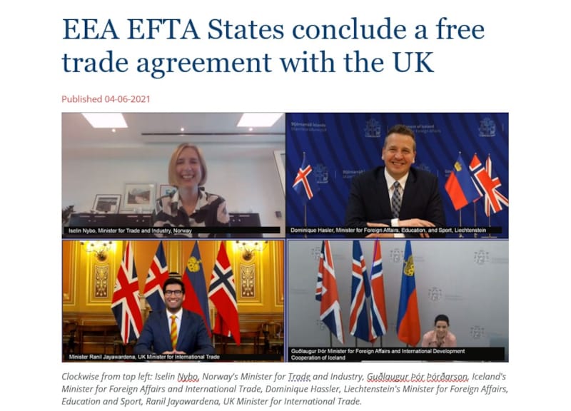 Die EFTA-EWR Staaten und UK sind sich einig!