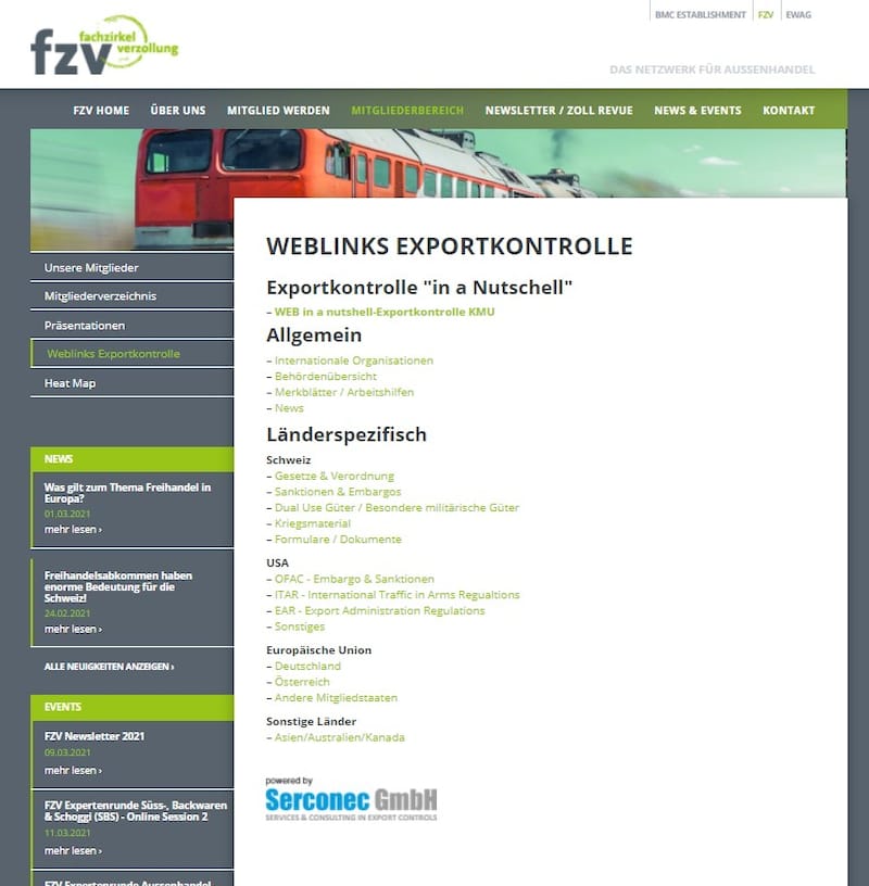 Die Linksammlung zur Exportkontrolle ist aktualisiert!